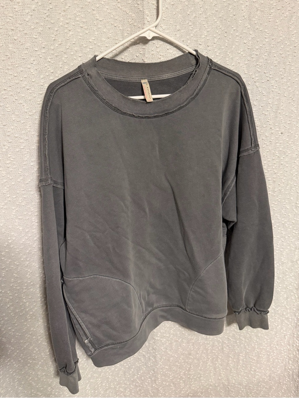 FP Movement by Free People Washed Charcoal Gray Pullover Sweatshirt